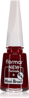 Flormar Nail Enamel 385 Red Velvet Long-Lasting High-Gloss Polish
