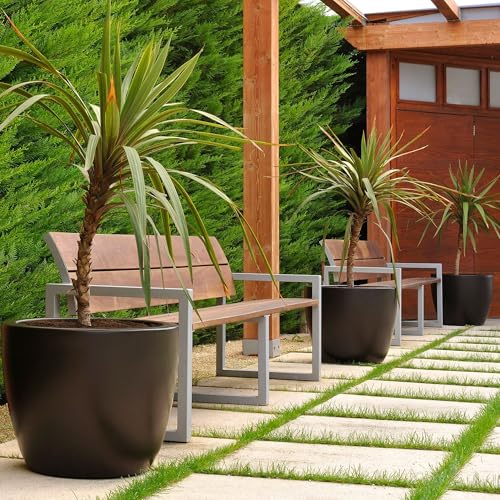 Ordesa Anthracite Flower Pot (Diameter 60 x 43 cm) by WELL HOME