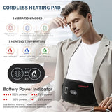 CUEHEAT Wireless Heated & Massage Belt for Lower Back Pain - Rechargeable