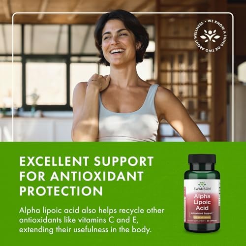 Swanson Alpha Lipoic Acid 600mg: Powerful Antioxidant Support (60 Capsules)