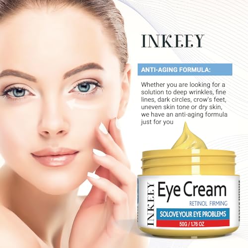 Retinol Eye Cream for Puffiness & Bowls, Caffeine & Retinol Eye Cream with Wrinkle Reduction, 1.76oz