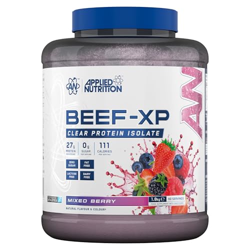 Applied Nutrition Beef XP Clear Hydrolyzed Protein Isolate - Mixed Berry 1.8kg Dairy-Free Zero Sugar