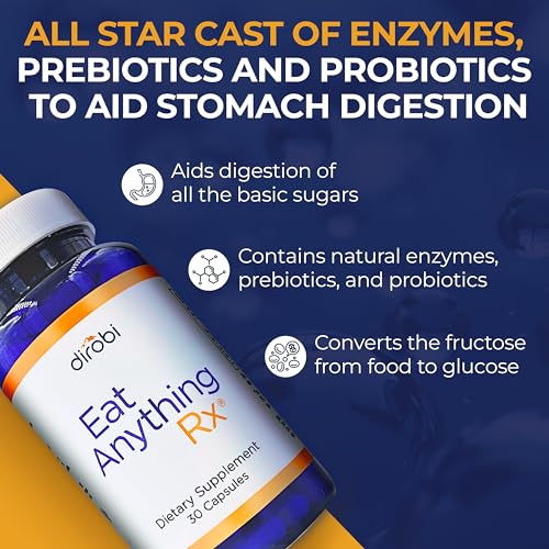 EAT Anything Rx Digestive Enzymes: Fructose & Lactose Malabsorption Support