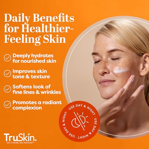 TruSkin Vitamin C Face Moisturizer, Brightening Anti-Aging Cream with Vitamin B5, E, Organic Aloe, 2 fl oz