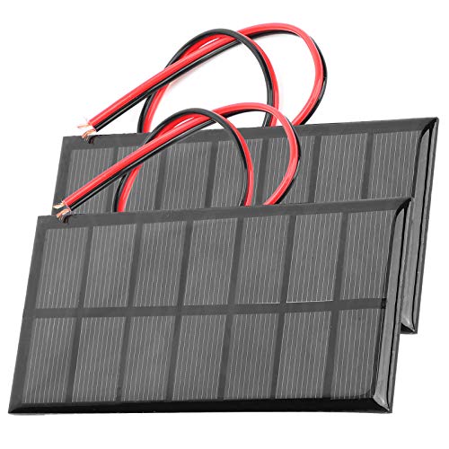 2-Pack Mini DC3.5V 250mA Solar Panel Charger with Cable