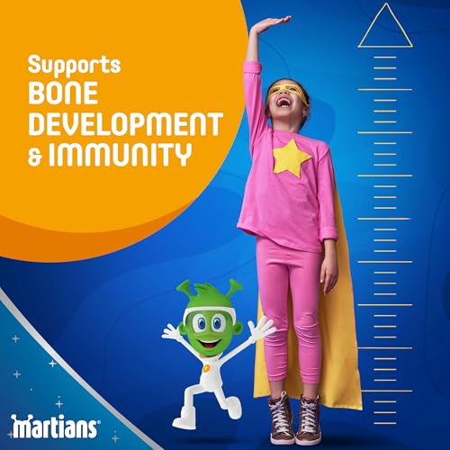 Martians BoneActive Calcium, Multivitamins & Minerals Syrup for Children 1+ Years | Tutti Frutti Flavour | 125ml