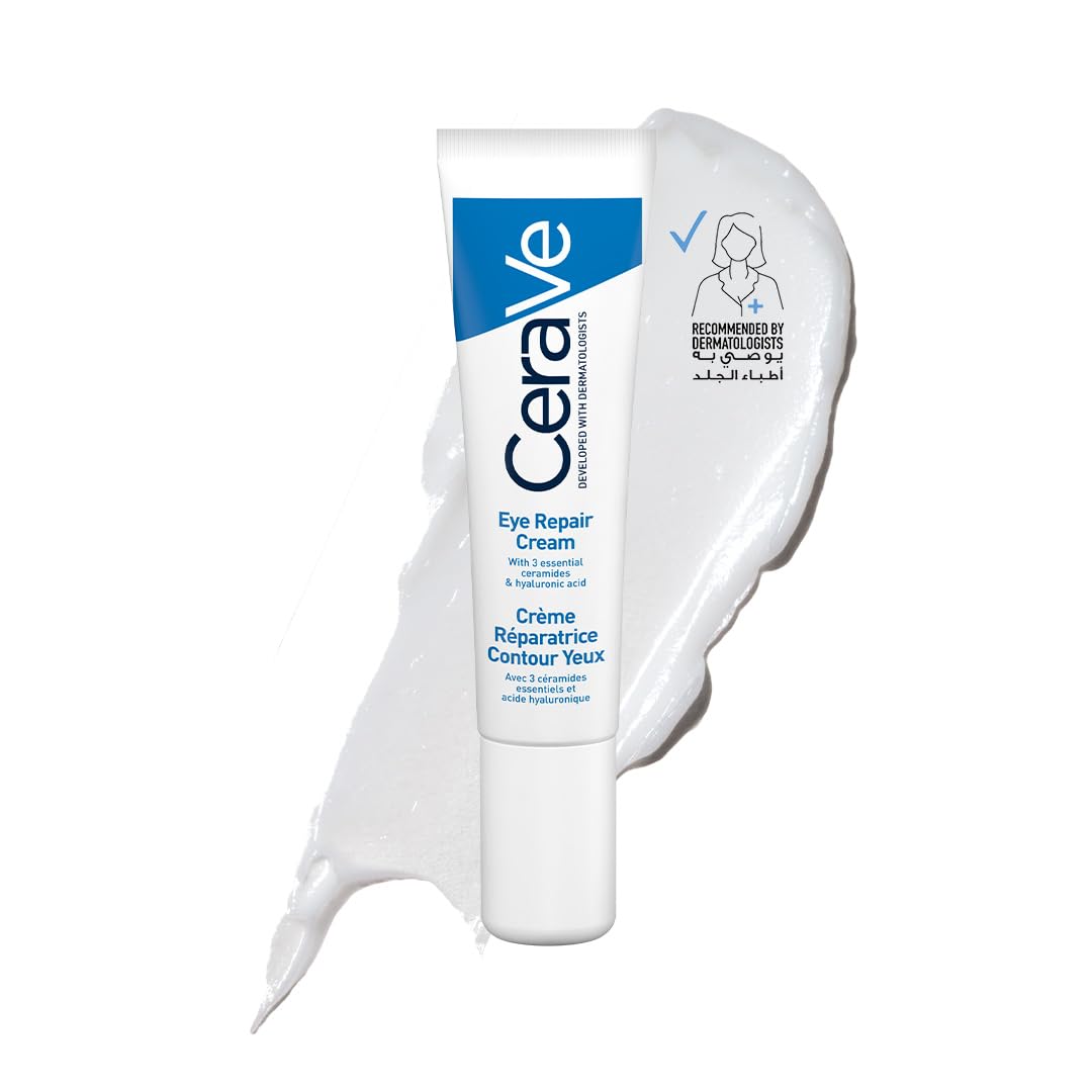 CeraVe Eye Repair Cream with Hyaluronic Acid for Dark Circles & Puffiness, 14ml