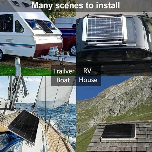 100W Monocrystalline Solar Panel Kit - Outdoor Camping Power Station for RV & Boat