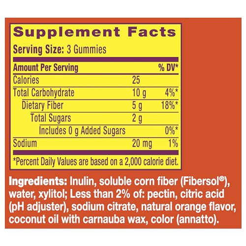 Metamucil Fiber Supplement Gummies - Sugar Free Orange Flavor - 72 Count