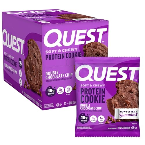 Quest Nutrition Double Chocolate Chip High Protein Cookies (12 Pack)