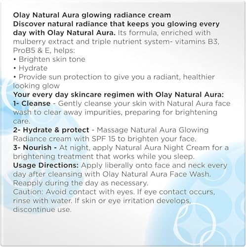 Olay Natural White Day Cream SPF 24 - Brightening & UV Protection, 100g