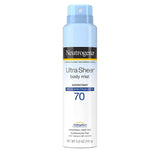 Neutrogena Ultra Sheer Body Mist Sunscreen Spray SPF 70 - Lightweight & Water Resistant