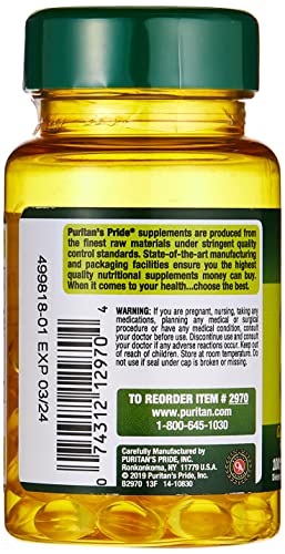 Puritans Pride Garlic Oil Supplement - 1000mg, 100 Softgels