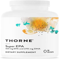 THORNE Super EPA - Omega-3 Fatty Acids EPA 425mg & DHA 270mg Supplement - Support Brain, Cardiovascular, Joints & Skin - Gluten, Dairy & Soy-Free - 90 Gelcaps