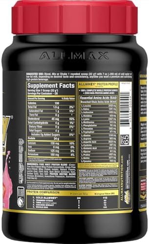 ALLMAX, GOLD ALLWHEY®, Premium Whey Protein, Strawberry, 5 lbs (2.27 kg)
