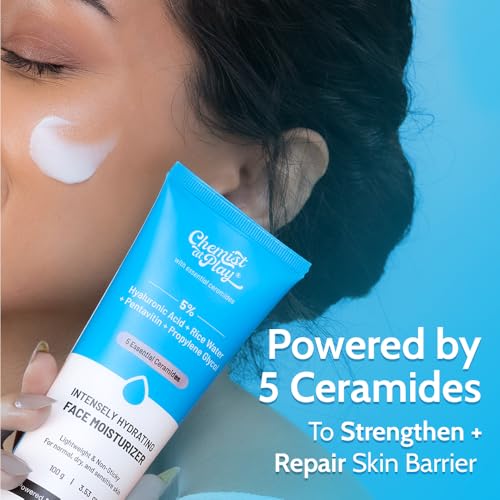 Chemist At Play Intensely Hydrating Face Moisturizer - 24H Hydration | Skin Barrier Repair | Lightweight & Non-Sticky - 100g