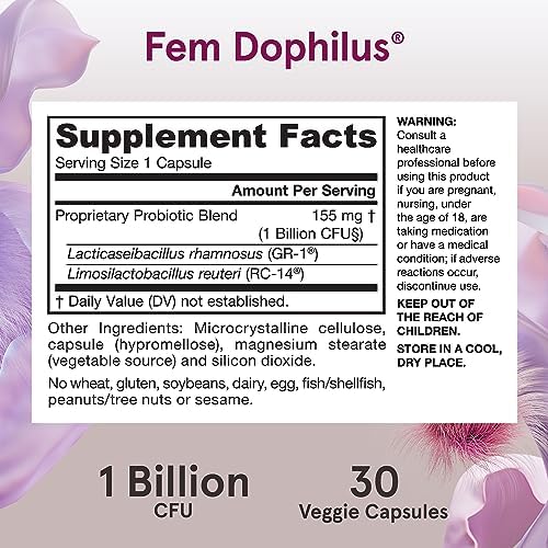 Jarrow Formulas, Vegan Fem Dophilus®, 1 Billion CFU, 30 Veggie Capsules