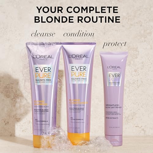 L'Oreal Paris EverPure Blonde Shampoo - Sulfate-Free for Bright, Vibrant Blonde Hair