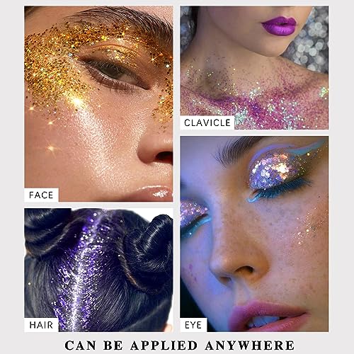 Gold Holographic Body & Face Glitter Gel Stick - Festival & Rave Makeup