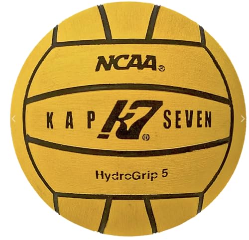 NCAA Approved KAP K7 SEVEN KAP7 Size 5 HydroGrip Water Polo Ball, Yellow