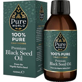 Pure World Black Seed Oil 100ml - High Strength Thymoquinone, Cold Pressed 100% Pure Virgin Nigella Sativa