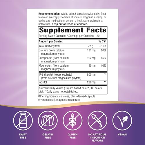 Nature's Way Cell Forté IP-6 & Inositol Supplement - Gluten-Free, Vegan, 240 Capsules