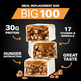 MET-Rx Big 100 Protein Meal Replacement Bar, Vanilla Caramel Churro, 9-Count