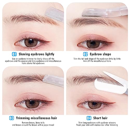 Eyebrow Trimmer with Dermaplaning Tools - Exfoliating Facial Razor for Women and Men
