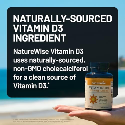 NatureWise, Vitamin D3, 100 mcg (4,000 IU), 360 Softgels