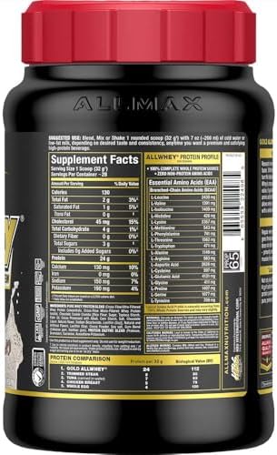 ALLMAX, GOLD ALLWHEY®, Premium Whey Protein, Cookies & Cream, 5 lbs (2.27 kg)