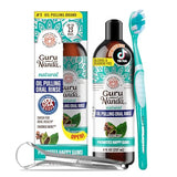 GuruNanda Coconut Oil Pulling Mouthwash with Essential Oils, 8 Fl. Oz