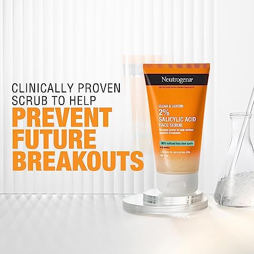 Neutrogena Clear & Defend Facial Scrub: Exfoliating Cleanser for Clear Skin