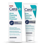CeraVe Acne Foaming Cream Cleanser, 5 oz, Fragrance-Free & Non-Comedogenic