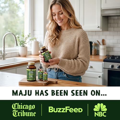 Maju Superfoods Oregano Oil Drops - 90%+ Carvacrol Wild Mediterranean Essential Oil Liquid 2 fl oz - Immune & Seasonal Support Supplement