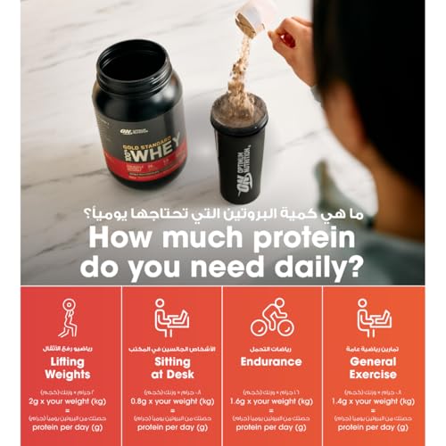 Optimum Nutrition Gold Standard 100% Whey Protein Powder - Double Rich Chocolate, 1 Lb (14 Servings)