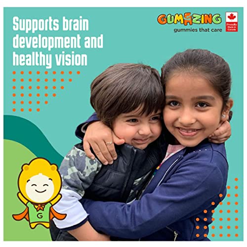 GUMAZING Omega-3 for Kids - Brain & Eye Support, 60 Count DHA & EPA Supplement