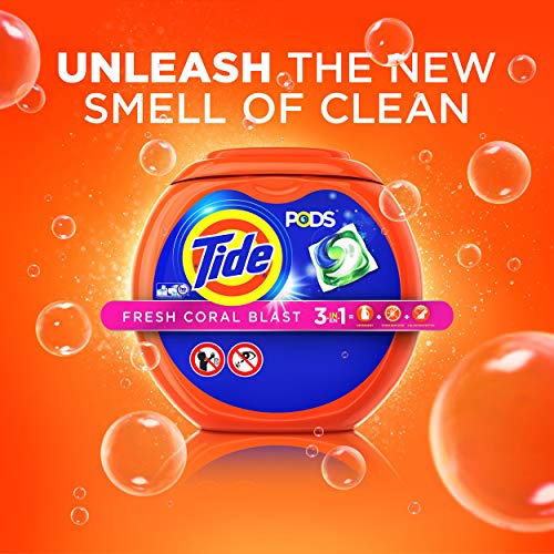 Tide PODS Laundry Detergent Liquid Pacs Tub - Fresh Coral Blast, 81 Count