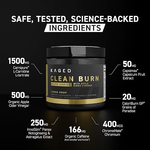 Kaged Clean Burn Elite Strawberry Lemonade - Advanced Sports Drink Mix