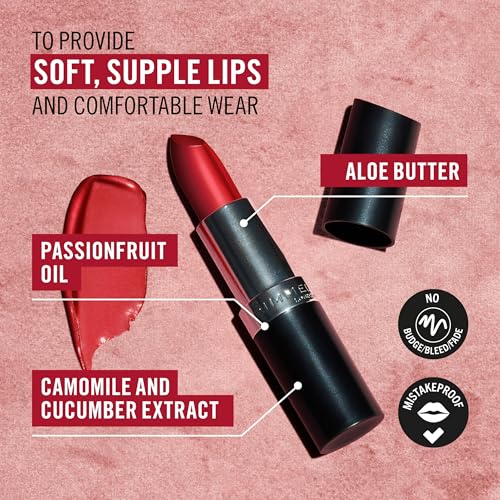 Rimmel London Lasting Finish Lipstick - 086 Sugar Plum - Long-Lasting & Highly Pigmented