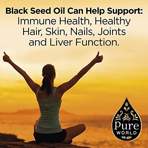 Pure World Black Seed Oil 100ml - High Strength Thymoquinone, Cold Pressed 100% Pure Virgin Nigella Sativa