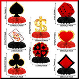 8-Piece Casino Birthday Party Decorations Set – Poker & Playing Card Theme Centerpieces & Signs