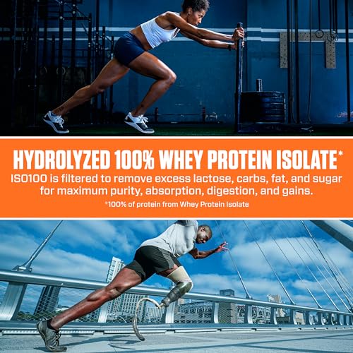 Dymatize ISO100 Hydrolyzed Whey Protein Isolate - Dunkin' Glazed Donut Flavor - Gluten Free - 20 Servings