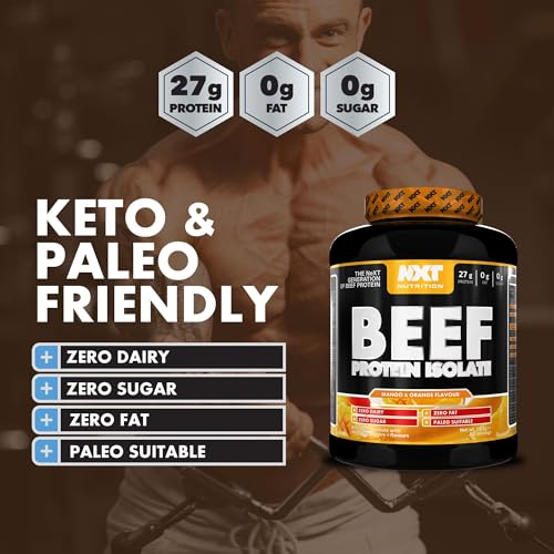 NXT Nutrition Beef Protein Isolate - Mango and Orange 1.8kg High Protein