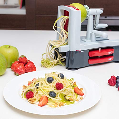 Westmark Spiromat Spiral Slicer for Zoodles, Vegetable & Fruit Pasta with 3 Blades