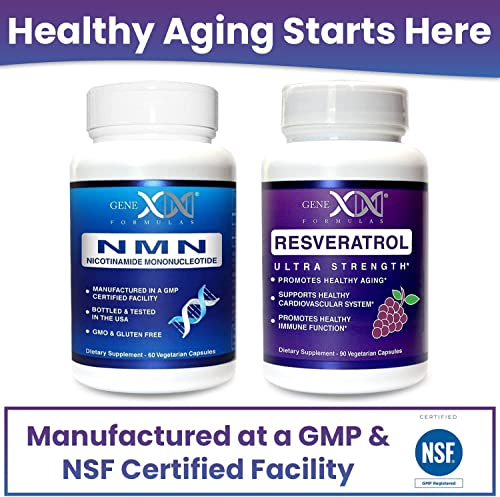 GENEX NMN & Resveratrol Dynamic Duo for Healthy Aging Support (2 Bottles)