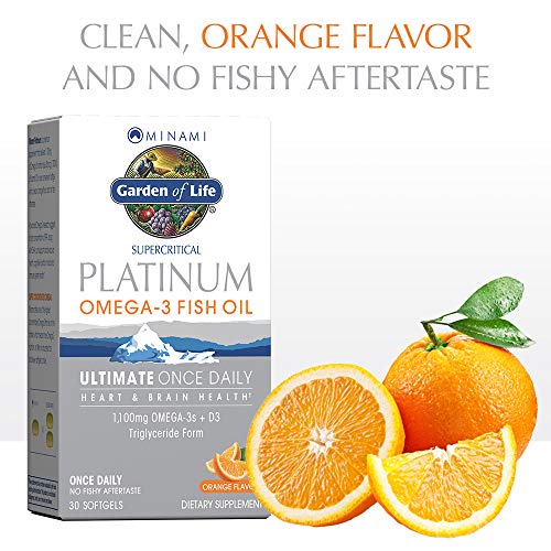 Minami Nutrition Platinum Omega-3 Fish Oil - Ultimate Once Daily, Orange Flavor, 30 Softgels