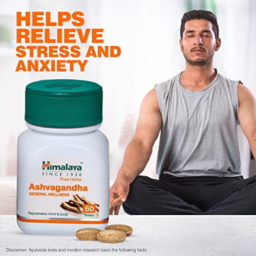 Himalaya Ashwagandha 60 Tablet Stress Relief Supplement for Mind & Body Healing