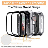 Apple Watch Case 44mm with 9H Glass Screen Protector - Series 6/SE/5/4 Clear Hard PC Bumper