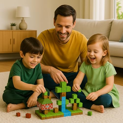 100 Pieces Educational 3D Building Blocks for Kids – Easily Connect Together to Form Stable Designs Treat Your Child to a Memorable Gift – One Kitten
