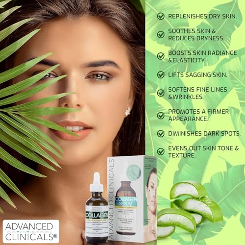 Advanced Clinicals Collagen Face Serum: Lift, Plump & Firm Your Skin